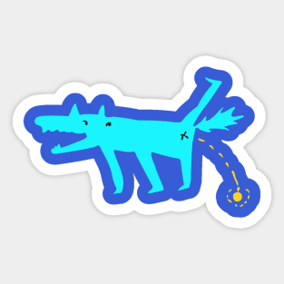 Blue Dog Sticker